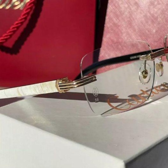 Authentic Cartier Eyeglasses CT0286O Custom Lens Buffalo Sunglasses Buffs - Picture 3 of 7